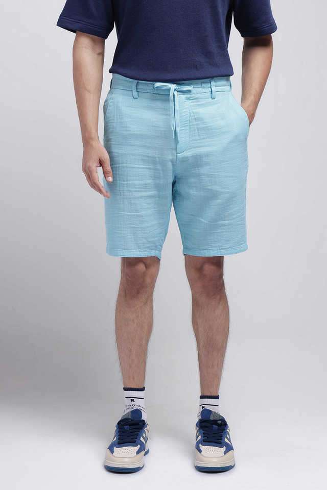 Solid-Cotton-Regular-Fit-Men-s-Shorts