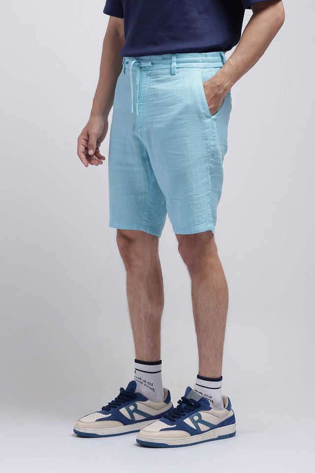 Solid-Cotton-Regular-Fit-Men-s-Shorts