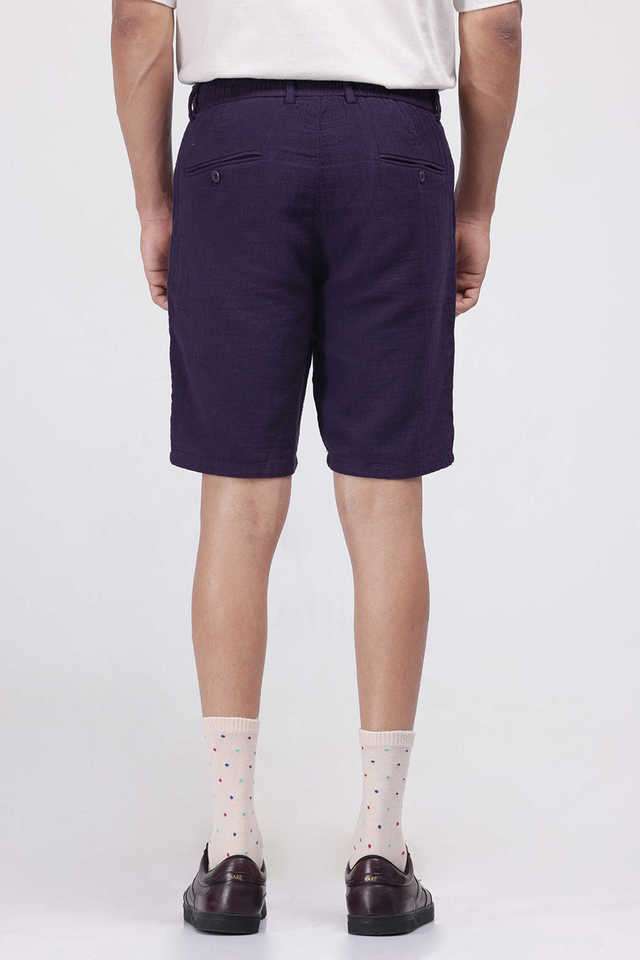 Solid-Cotton-Regular-Fit-Men-s-Shorts