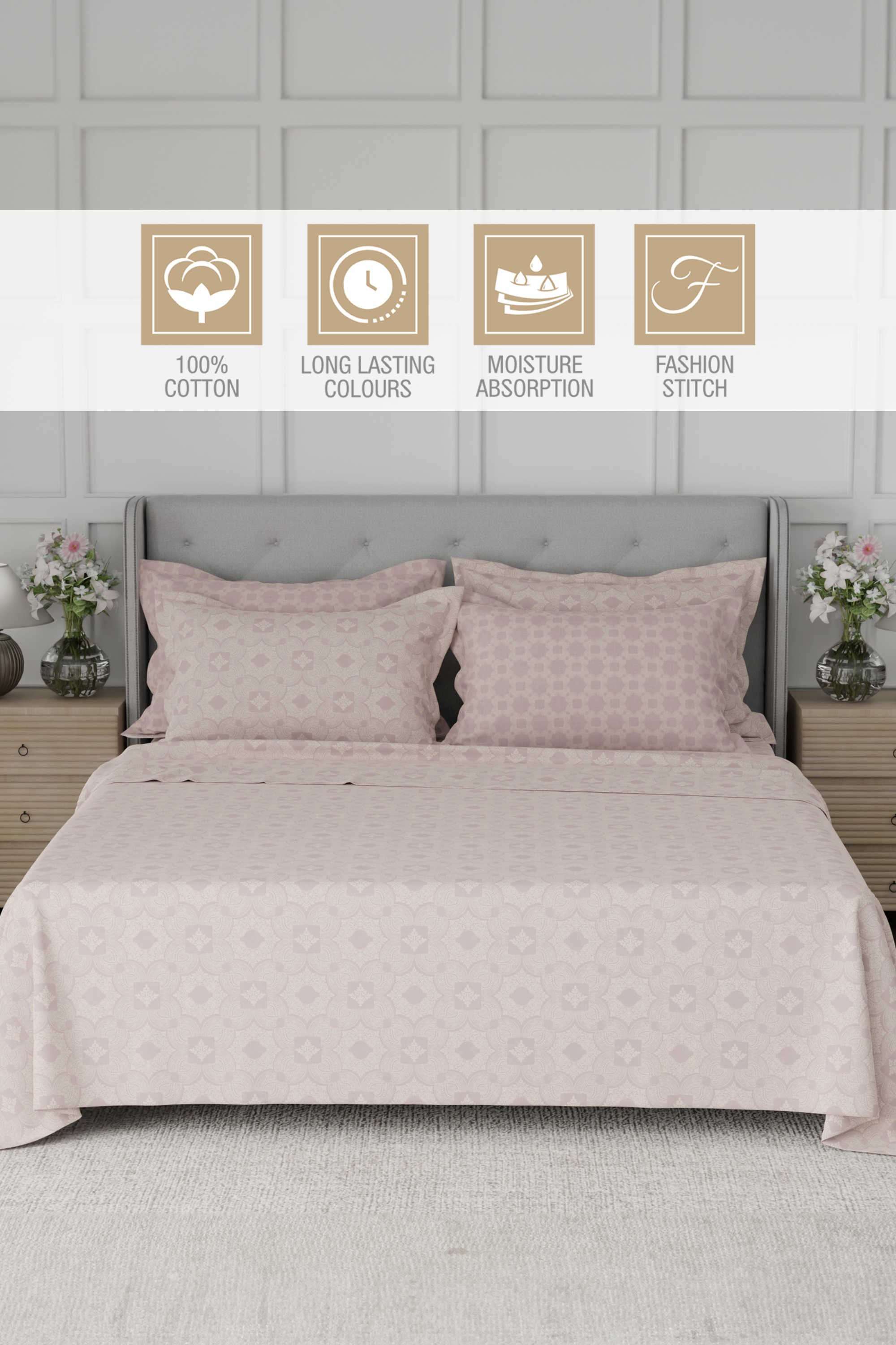 Platinum-Pulse-100--Cotton-800-TC-Light-Purple-Digitally-Printed-King-Bedsheet-with-4-Pillow-Covers