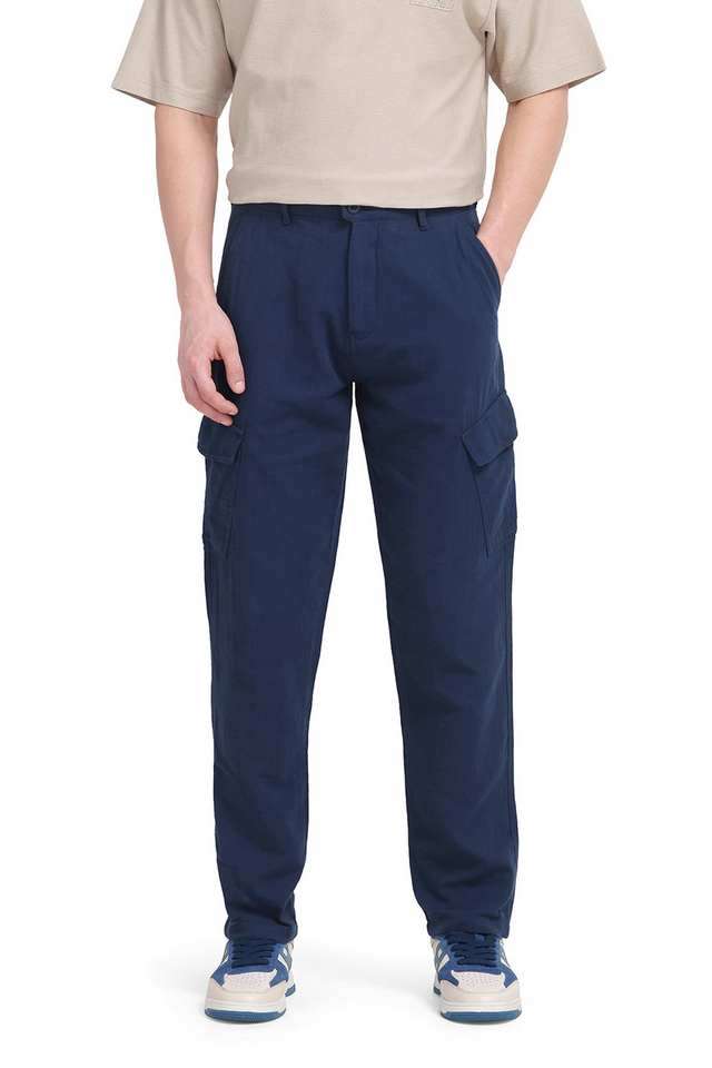 Solid-Cotton-Regular-Fit-Men-s-Casual-Wear-Trousers