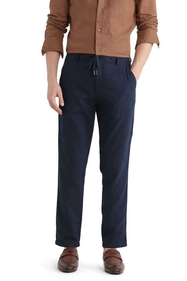 Solid-Cotton-Regular-Fit-Men-s-Casual-Wear-Trousers