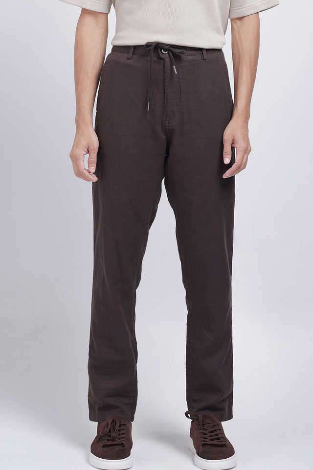 Solid-Cotton-Regular-Fit-Men-s-Casual-Wear-Trousers