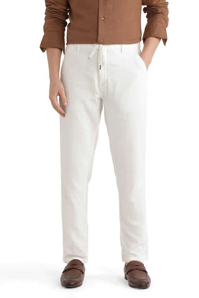 Solid-Cotton-Regular-Fit-Men-s-Casual-Wear-Trousers