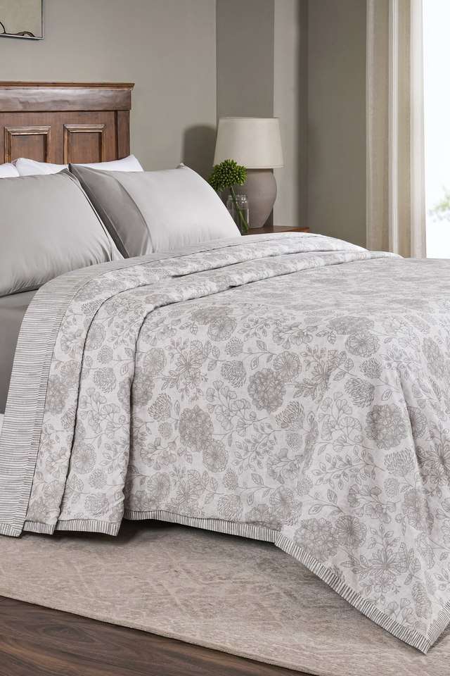 Lineart-Floral-Grey-Single-Dohar