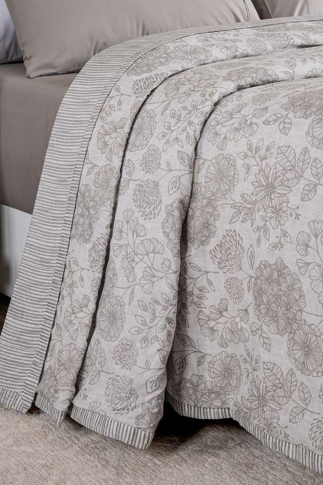 Lineart-Floral-Grey-Single-Dohar