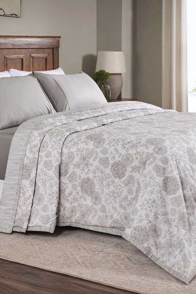 Lineart-Floral-Grey-Double-Dohar