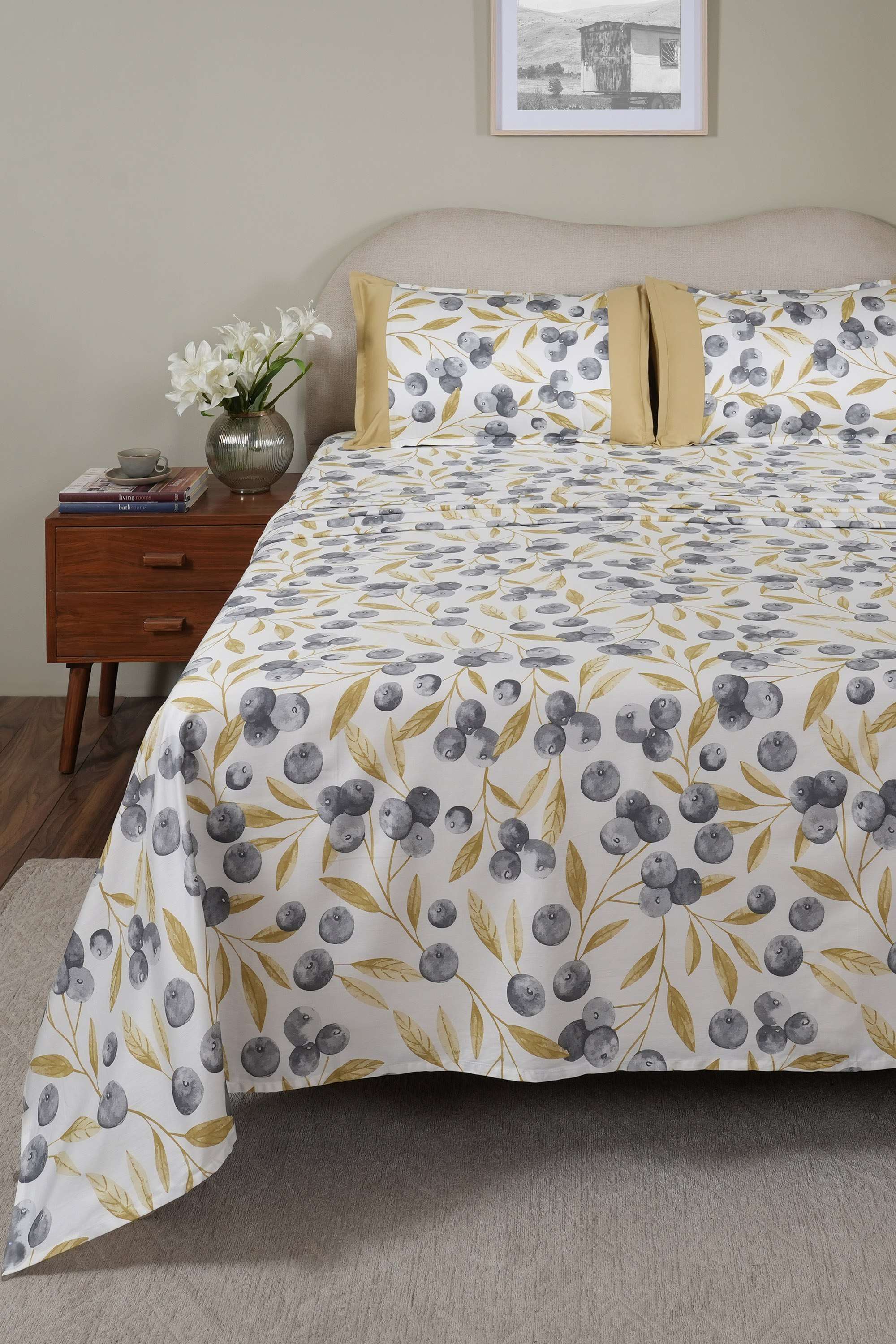 Myrtille-Yellow-King-Bed-Sheet-with-Pillow-Case