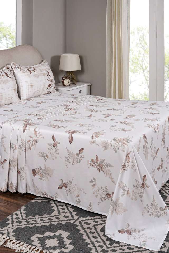 Edenia-Brown-Single-Bed-Sheet-with-Pillow-Case