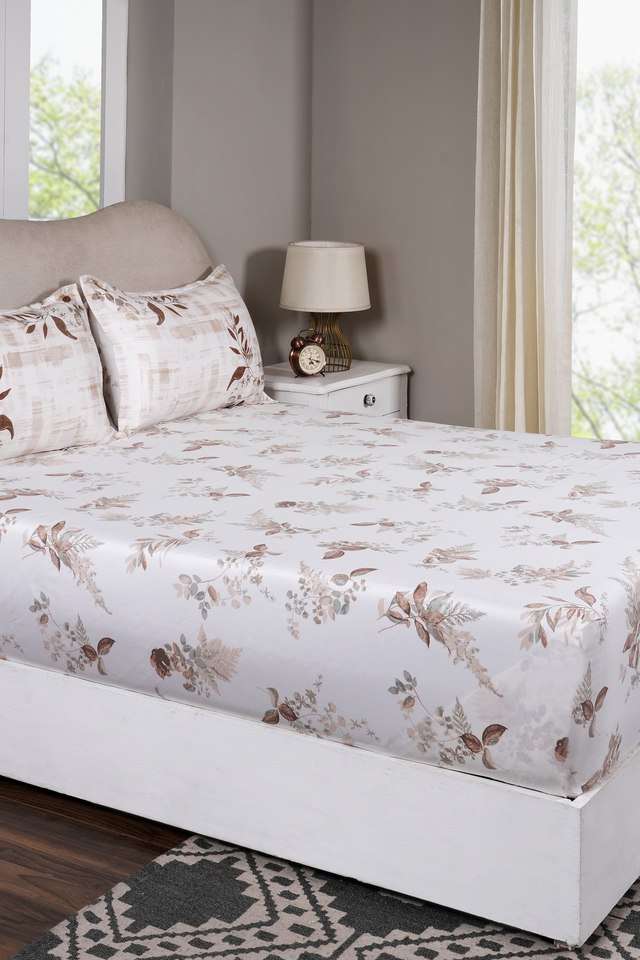 Edenia-Brown-Single-Fitted-Sheet-with-Pillow-Case