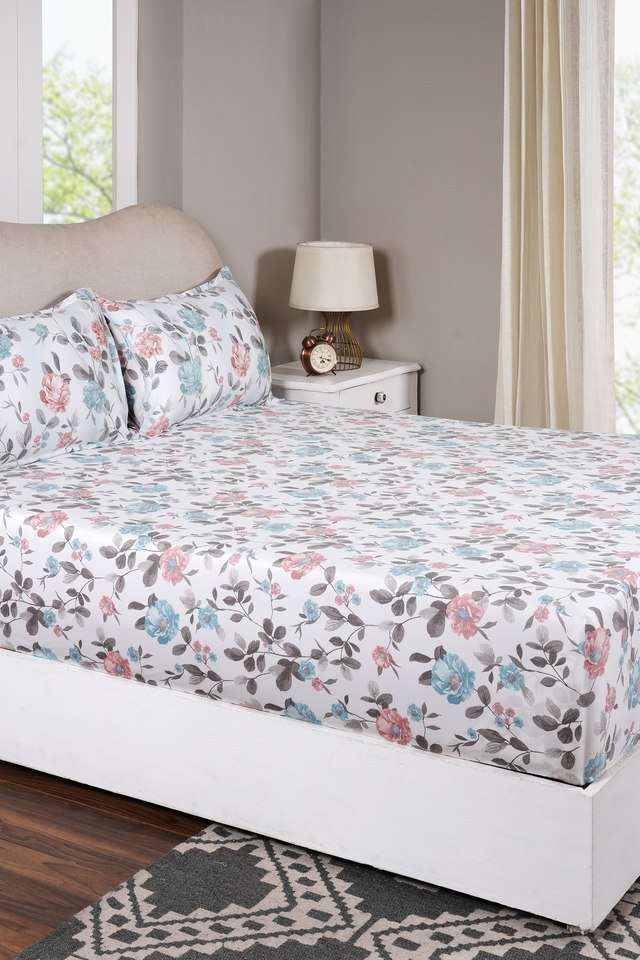Blossom-Meadow-Blue-Single-Fitted-Sheet-with-Pillow-Case