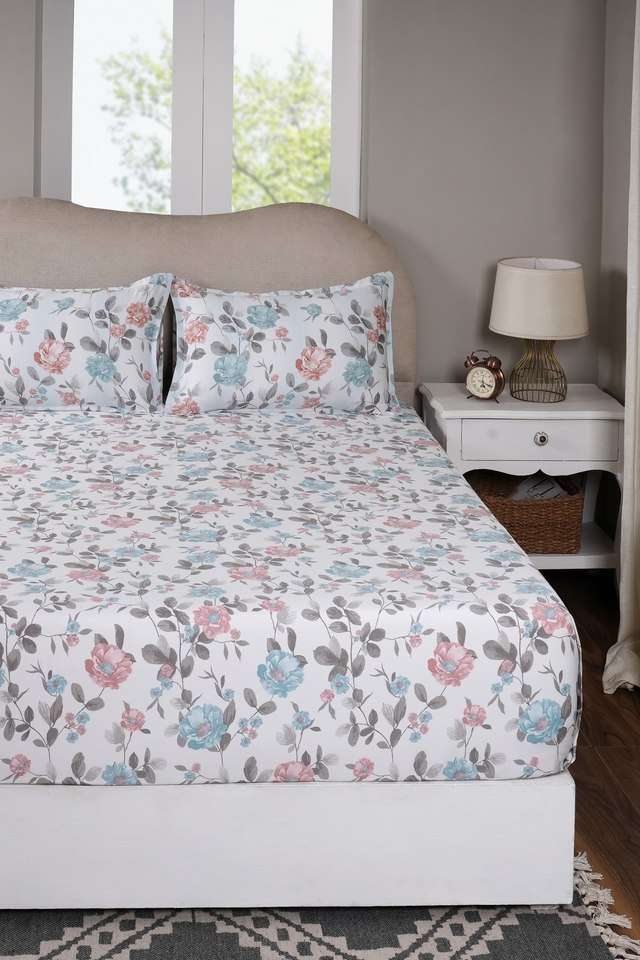 Blossom-Meadow-Blue-Single-Fitted-Sheet-with-Pillow-Case