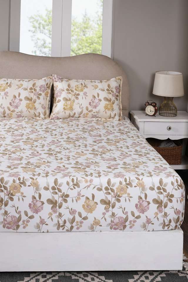 Blossom-Meadow-Pink-Double-Fitted-Sheet-with-Pillow-Case
