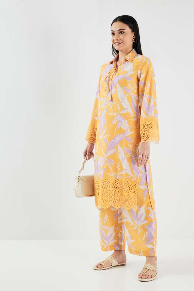 Schiffli-Blended-Fabric-Regular-Fit-Women-s-Co-Ord-Set