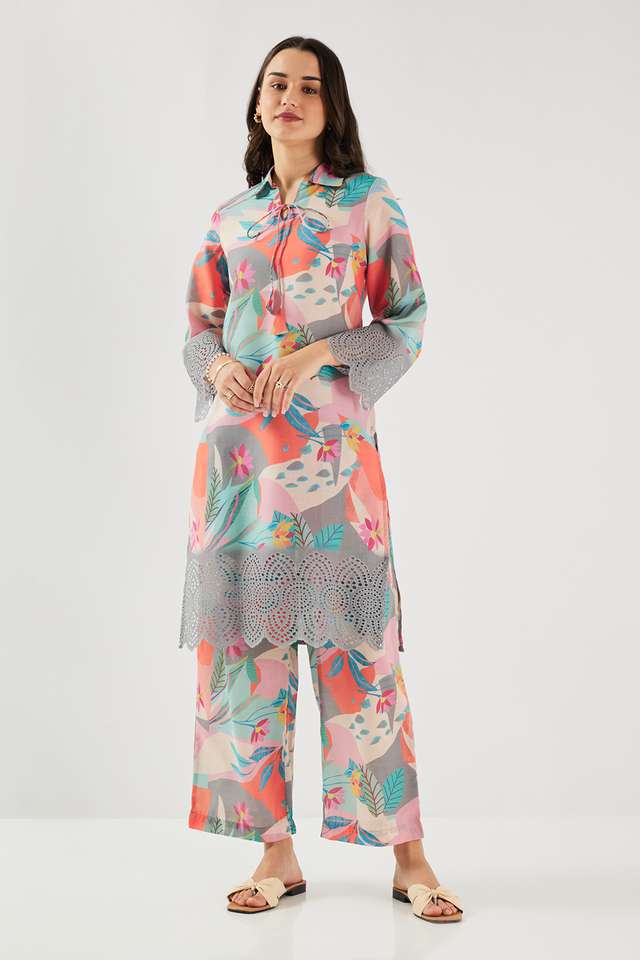 Schiffli-Blended-Fabric-Regular-Fit-Women-s-Co-Ord-Set