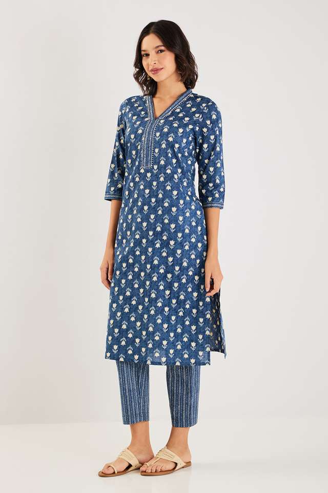 Printed-Blended-Fabric-Straight-Fit-Women-s-Co-Ord-Set