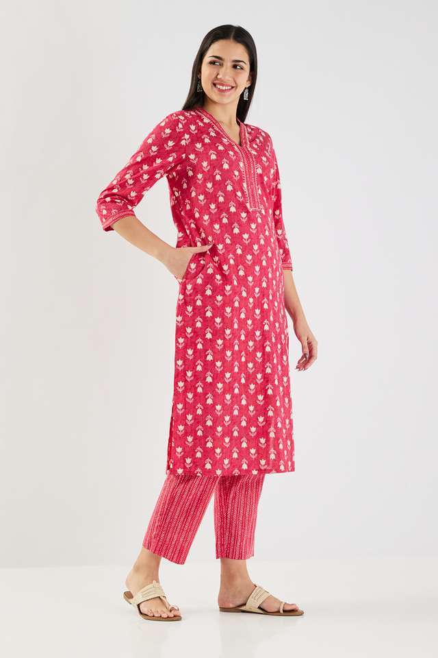 Printed-Blended-Fabric-Straight-Fit-Women-s-Co-Ord-Set