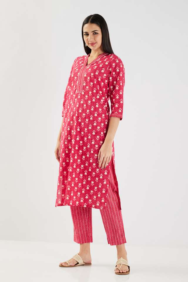 Printed-Blended-Fabric-Straight-Fit-Women-s-Co-Ord-Set