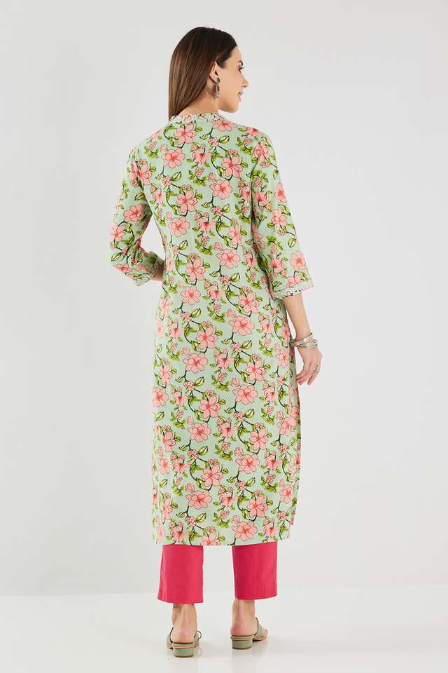 Printed-Blended-Fabric-Straight-Fit-Women-s-Kurta