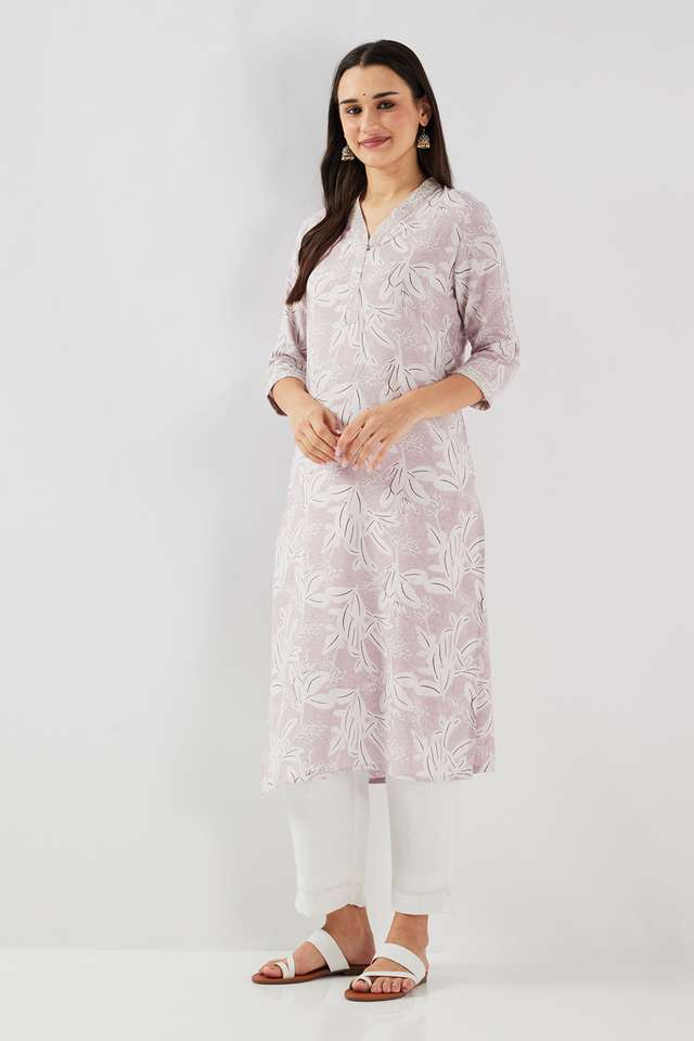 Printed-Blended-Fabric-Straight-Fit-Women-s-Kurta