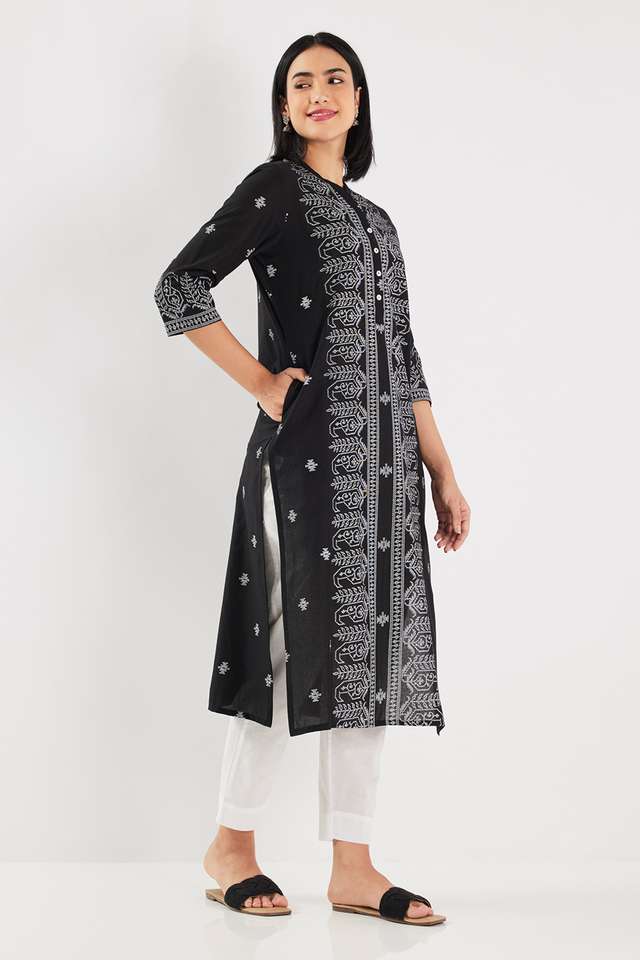 Printed-Blended-Fabric-Straight-Fit-Women-s-Kurta