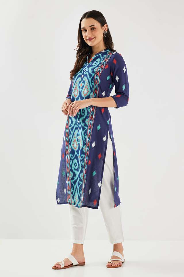 Printed-Blended-Fabric-Straight-Fit-Women-s-Kurta