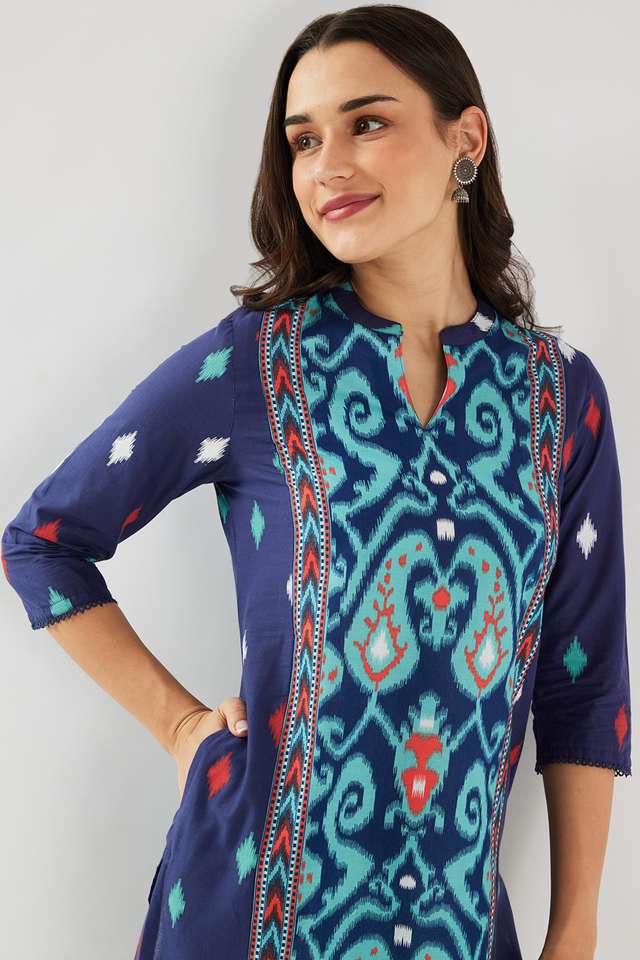Printed-Blended-Fabric-Straight-Fit-Women-s-Kurta