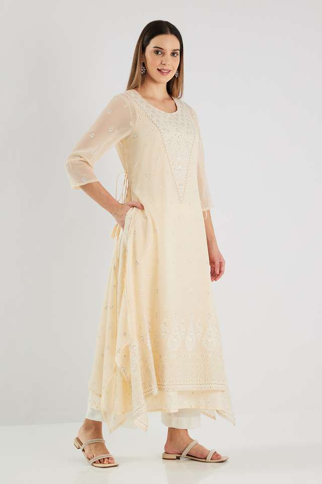 Structured-Georgette-Flared-Fit-Women-s-Kurta