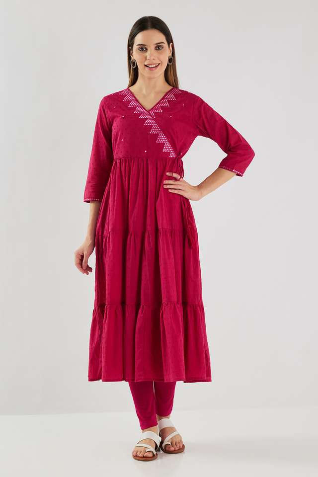 Printed-Cotton-Blend-Flared-Fit-Women-s-Kurta