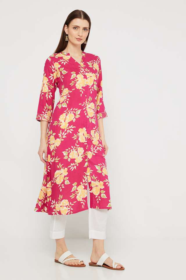 Printed-Blended-Fabric-Regular-Fit-Women-s-Kurta