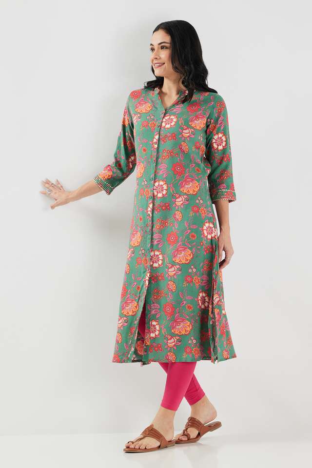 Printed-Blended-Fabric-Regular-Fit-Women-s-Kurta
