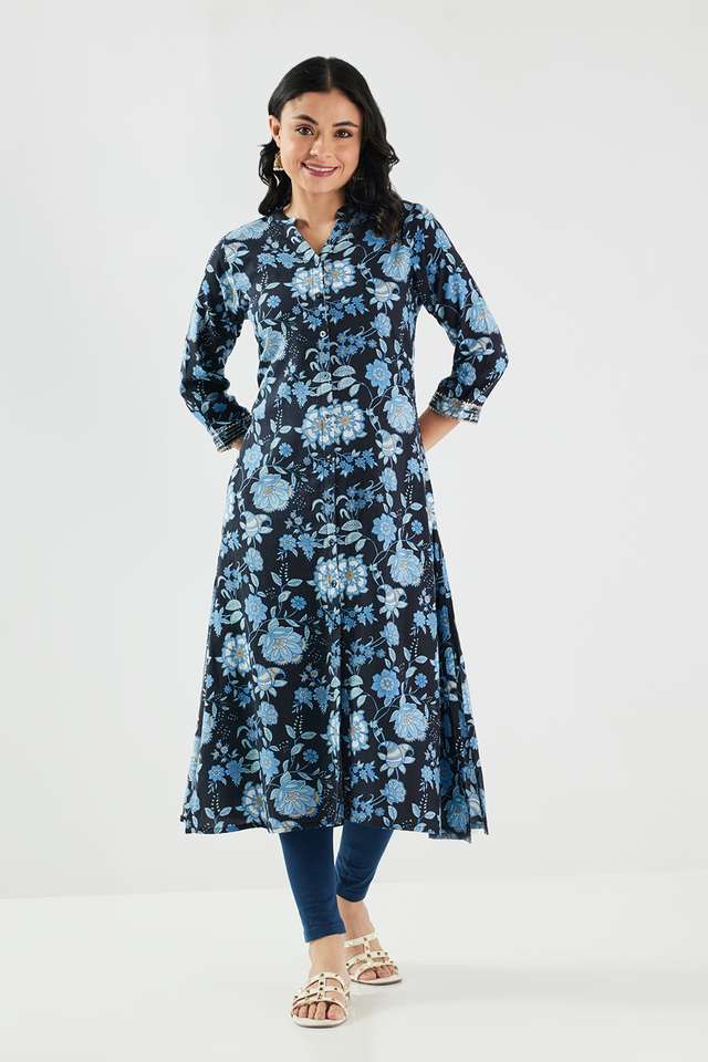 Printed-Blended-Fabric-Regular-Fit-Women-s-Kurta