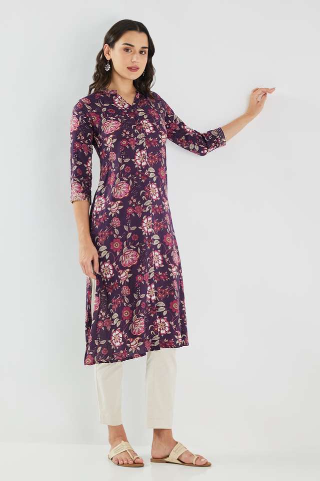 Printed-Blended-Fabric-Regular-Fit-Women-s-Kurta