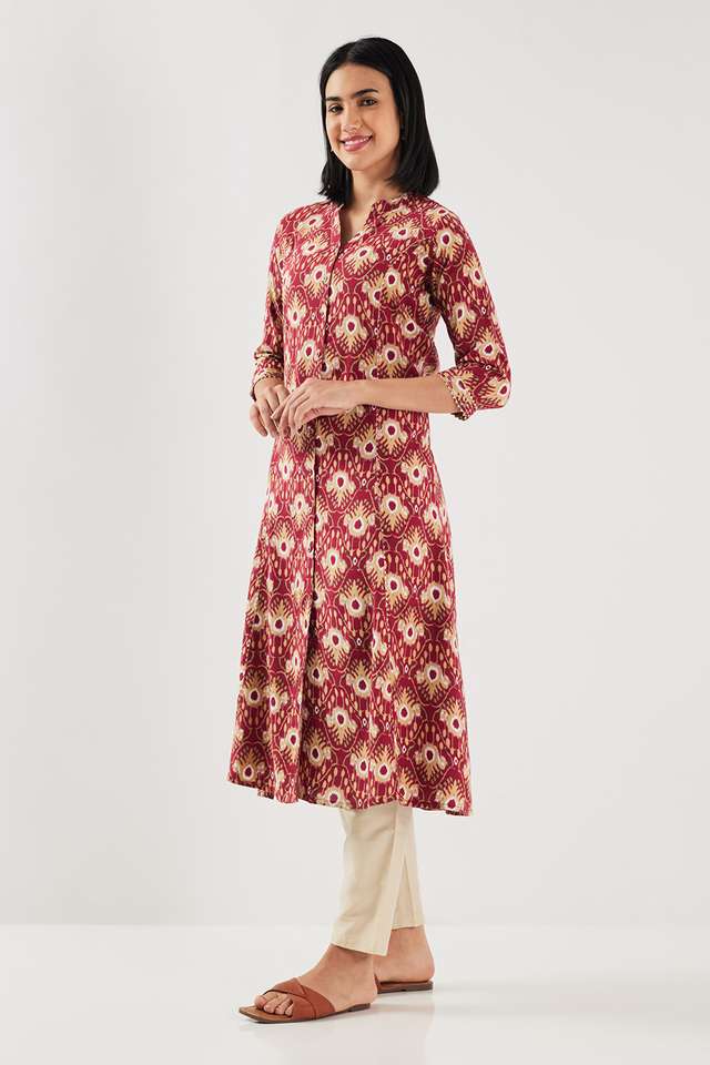 Printed-Blended-Fabric-Regular-Fit-Women-s-Kurta