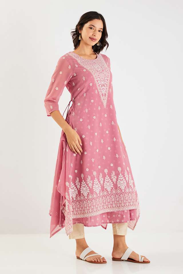 Structured-Georgette-Flared-Fit-Women-s-Kurta