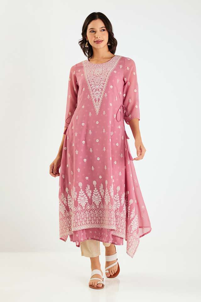 Structured-Georgette-Flared-Fit-Women-s-Kurta