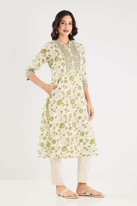 Printed-Blended-Fabric-Straight-Fit-Women-s-Kurta