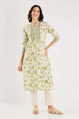 Printed-Blended-Fabric-Straight-Fit-Women-s-Kurta