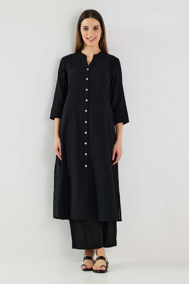 Embroidered-Cotton-Collared-Women-s-Casual-Wear-Kurta