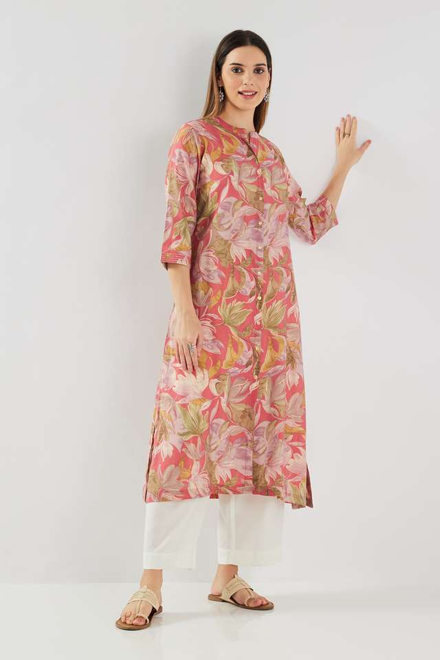 Printed-Blended-Fabric-Regular-Fit-Women-s-Kurta