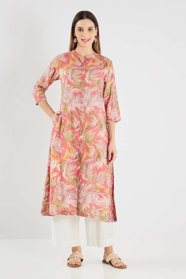 Printed-Blended-Fabric-Regular-Fit-Women-s-Kurta