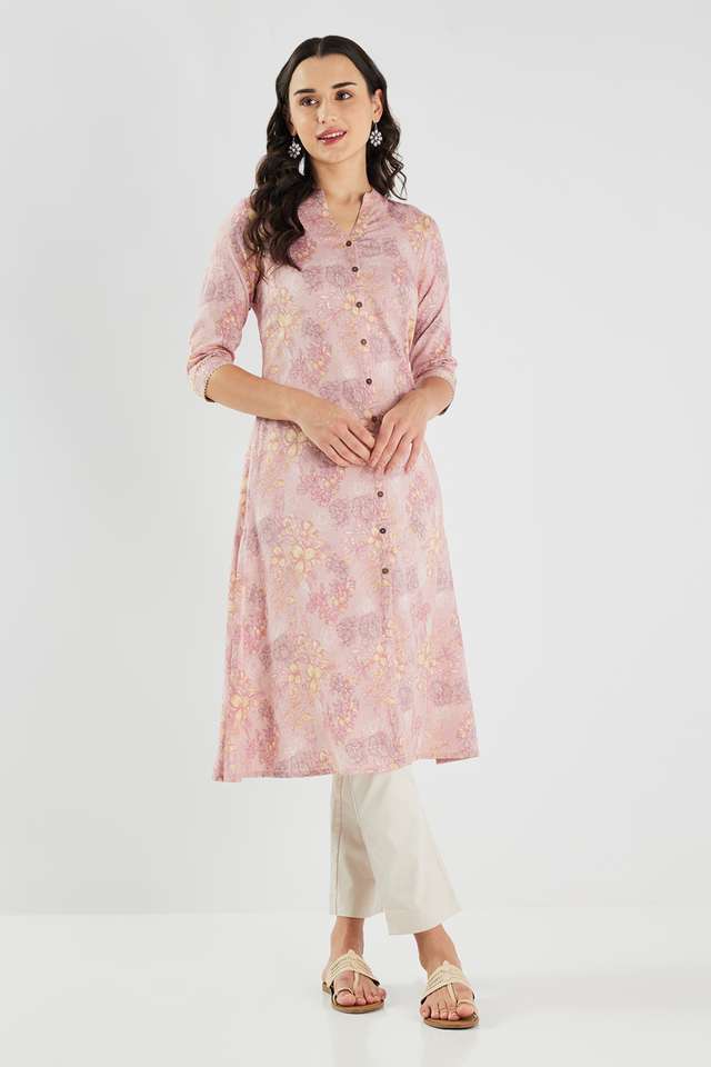 Printed-Blended-Fabric-Regular-Fit-Women-s-Kurta