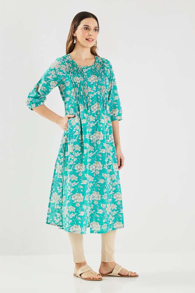 Printed-Blended-Fabric-Regular-Fit-Women-s-Kurta