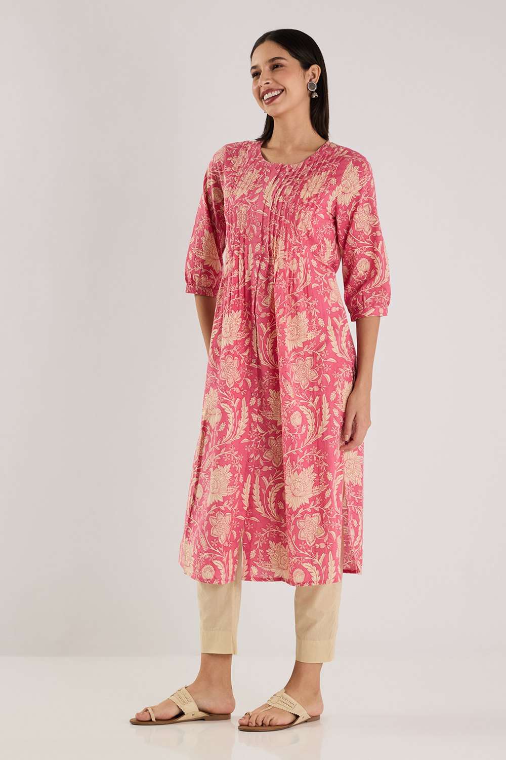Printed-Blended-Fabric-Regular-Fit-Women-s-Kurta