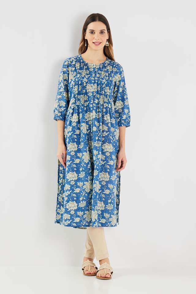 Printed-Blended-Fabric-Regular-Fit-Women-s-Kurta