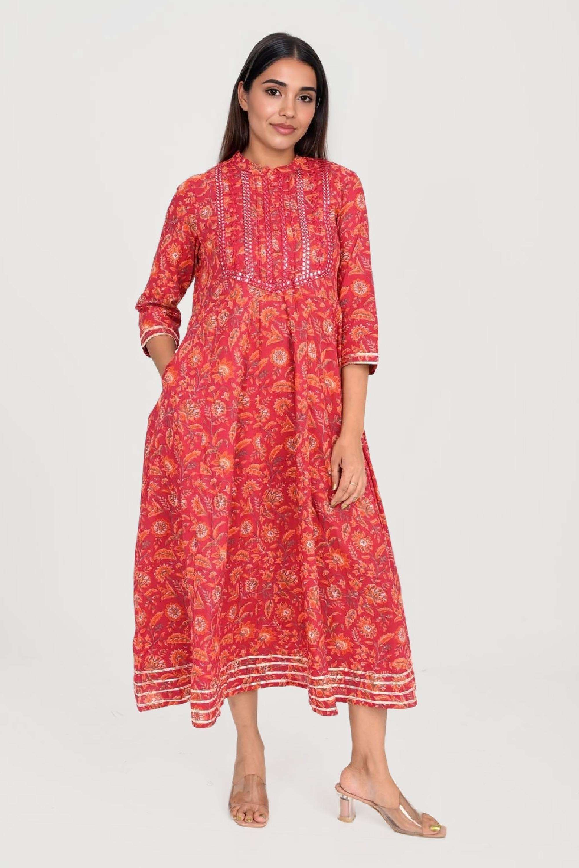 Printed-Cotton-Collared-Women-s-Kurta