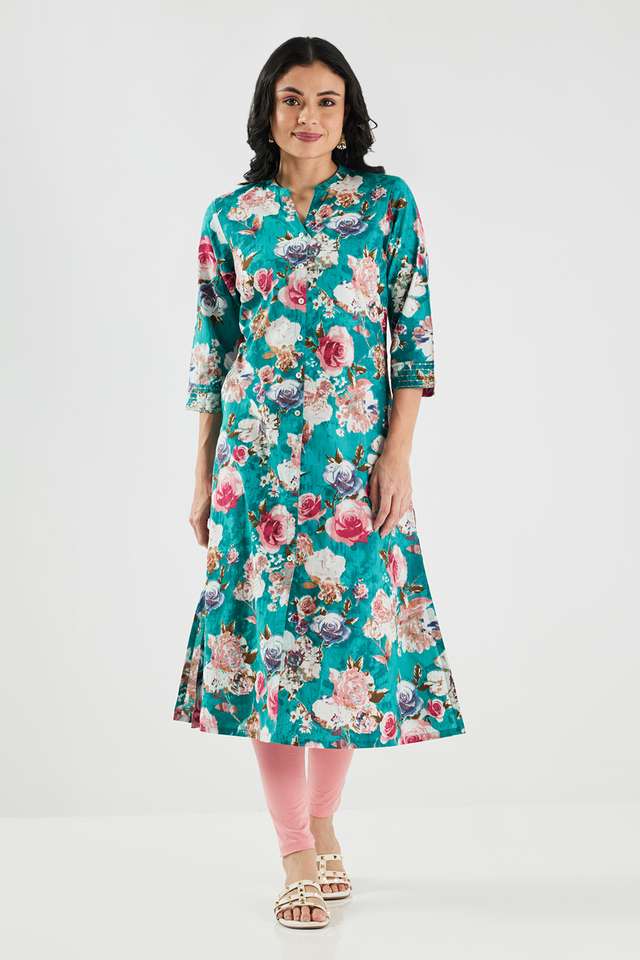 Printed-Blended-Fabric-Regular-Fit-Women-s-Kurta