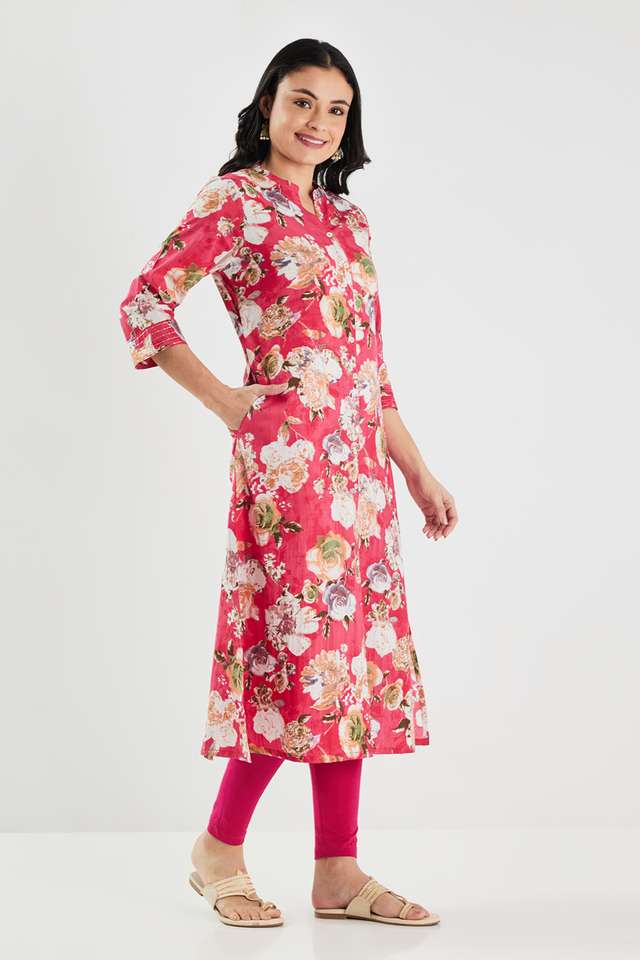 Printed-Blended-Fabric-Regular-Fit-Women-s-Kurta