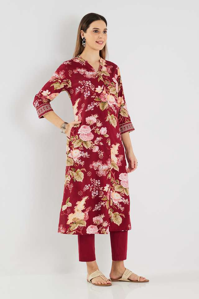 Printed-Blended-Fabric-Regular-Fit-Women-s-Kurta