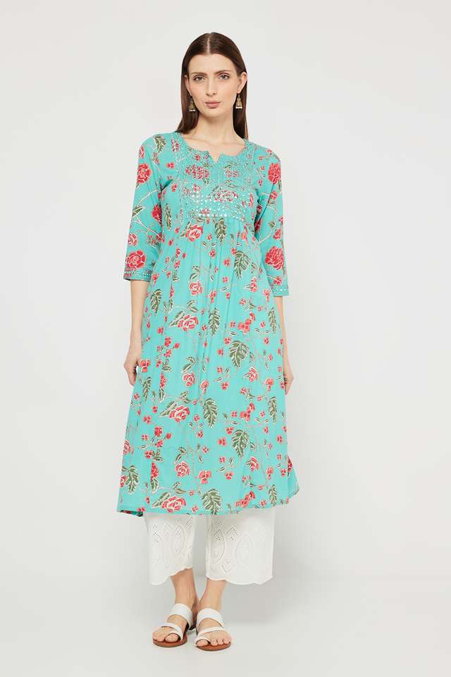 Printed-Blended-Fabric-Regular-Fit-Women-s-Kurta